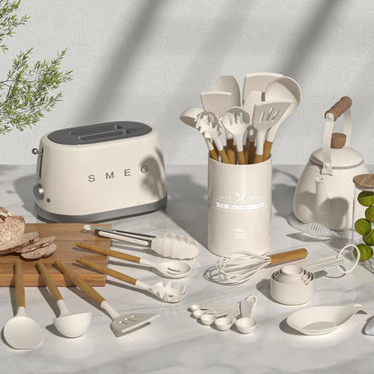 33 Piece Non-Stick Kitchen Utensils with Stand